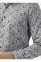 Button Collar Printed Gray Men's Shirt Gm2008100096 - 5