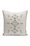 Digital Printed Pillow and Throw Pillow Cover with Bohemian Motif and Rug on Beige