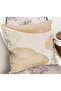 Gold - Digital Printed Pillow and Cushion Cover with Canvas Motif on Ecru Background - 2