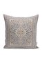 Digital Printed Pillow and Cushion Cover with Rug Motif and Butler Pattern on Gray Floor