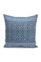 Digital Printed Pillow and Throw Pillow Cover with Traditional Motif Rug Pattern on Dark Blue Floor