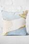 Gold - Digital Printed Pillow and Throw Pillow Cover with Painting Motif on Blue Background - 3