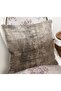 Retro Patterned Digital Printed Pillow and Throw Pillow Cover with Antique Motifs on Brown Background - 2