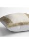 Cream - Gold Patterned Digital Printed Pillow and Cushion Cover with Framed Motif on Gold Floor - 4