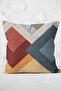Knitted Patterned Digital Printed Pillow Cushion Cover with Geometric Motifs on the Floor - 3