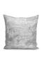 Gray - White Woven Patterned Digital Printed Pillow and Throw Pillow Cover with Antique Motifs on the Floor