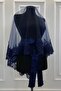 Navy Blue Sparkling Guipure Henna Veil Set, Bridal Veil Set - 2