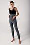 Corded Fabric Adjustable High Waist Stretchy Shaping Maternity Leggings F03