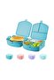 Yellow Compartmented Lunch Box / Two Compartment Feeding Storage Container Box - 3