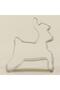 New Year's Themed Metal Cookie and Sugar Dough Mold Deer