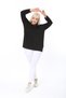 Large Size Knitted Viscose Comfortable Fit Long Sleeve Basic T-Shirt - 4