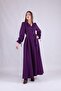 Women's Maxi Length Double Breasted Collar Long Sleeve Dress - 5