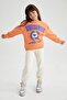 Girl's Crew Neck Soft Fuzzy Sweatshirt - 2