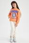 Girl's Crew Neck Soft Fuzzy Sweatshirt - 3