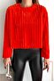Women's Orange Plush Fabric Standard Size Yumoş Sweater