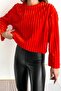 Women's Orange Plush Fabric Standard Size Yumoş Sweater - 3