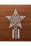 19cm Star Shaped Christmas Tree Head, Wooden Top Star, Tree Star - 2