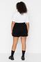 Siyah Mini Triko Şort Etek TBBAW23AZ00053 - 5