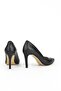 , Women's Genuine Leather Heeled Shoes 1431030Z4292 Black - 5