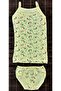 3 Pieces Girl's Patterned Athlete Slip Panties Set Cotton Mint Yellow Pink Set - 3
