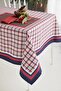 Ays Home Red Navy Blue Gingham New Year Christmas Dining Table Cloth - 2