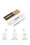 White Nano Bamboo Toothbrush - Ultra Soft + Stainless Steel Tongue Cleaner + Toothbrush Cup - 4
