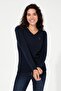 Navy Blue Women's Sweater - 3