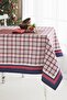 Ays Home Red Navy Blue Gingham New Year Christmas Dining Table Cloth