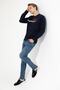 Navy Blue Men's Sweatshirt - 3
