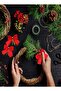 12Pcs Red Christmas Pine Tree Bow Ribbon New Year Christmas Party Decoration Ornaments 7.5x5cm - 7