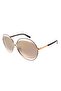 Women's Sunglasses Oval Design Gold Frame Mirrored Glass