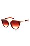 Women's Sunglasses Oval Design Brown Gold Frame Gradient Glass