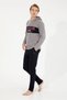 Gray Melange Men's Pajama Set Home Wear - 2