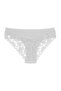 White Cotton Front Waist And Back V Lace Slip Women's Panties - 2