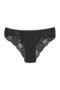 Black Cotton Sides And Back Lace Briefs Women's Panties