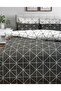 Double Duvet Cover Set with Elastic Sheets Geometric - 5