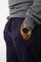 Men's Dark Navy Blue Straight Leg Soft Honeycomb Fabric Comfortable Sweatpants 22eesah566 - 3