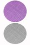 Single Ranforce Double Sided Duvet Cover Set - With Elastic Sheets - Purple Blue/Grey - 2