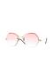 Frameless Glass Design Pink Color Women's Sunglasses - 2