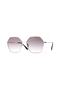 Women's Sunglasses Geometric Frame Silver Frame Smoked Glass - 2