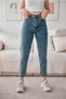 Mariola Women's Light Blue Snow Washed High Waist Denim Mom Jeans Boyfriend