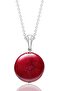 Certified Real Flag Red Agate Stone Necklace - Brazil