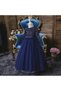 Navy Blue Zara Sequined Children's Evening Dress - Girls' Dress - Girls' Prom Dress Christmas Dress - 3