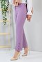 Button Detailed Trousers Lilac 10632 - 2