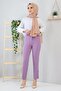 Button Detailed Trousers Lilac 10632 - 4