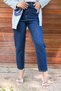Skinny Leg Denim Trousers Dark Denim 6035 - 2