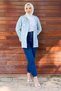 Skinny Leg Denim Trousers Dark Denim 6035 - 3