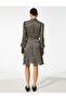 Geometric Patterned Satin Mini Dress - 4