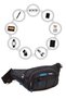 Black Crossbody Bag Chest Bag Multi-Compartment Daily Shoulder Bag Bodybag