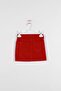 Girl's Velvet Red Skirt - 3